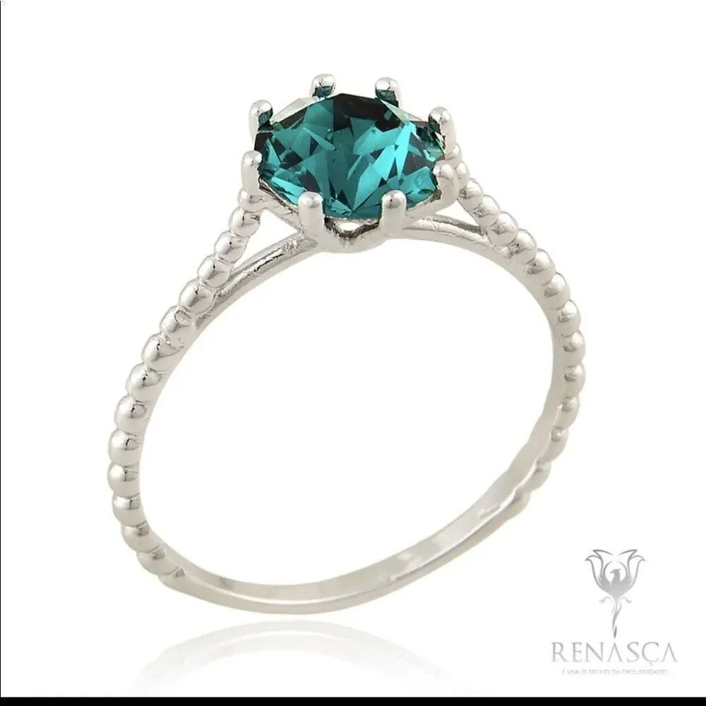 Swarovski authentic Crystals Ring White Rhodium plated